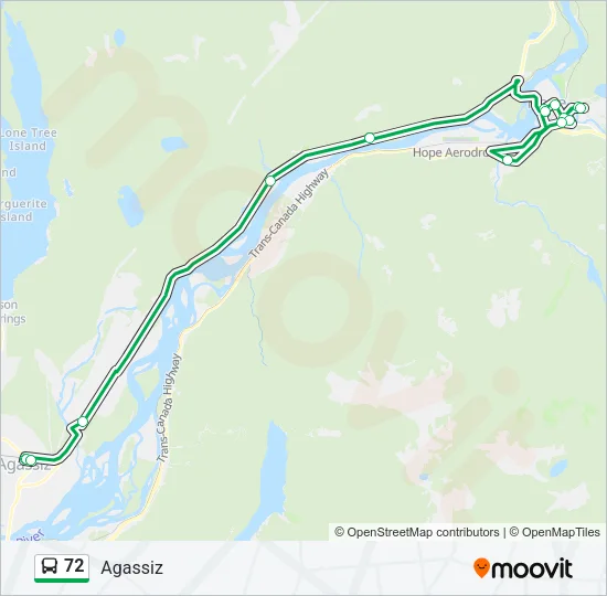 72 Bus Line Map