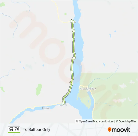 76 Bus Line Map