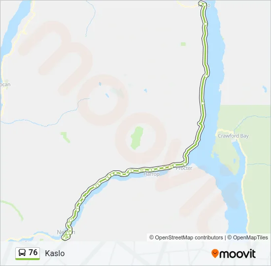 76 Bus Line Map