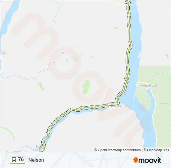 76 Bus Line Map