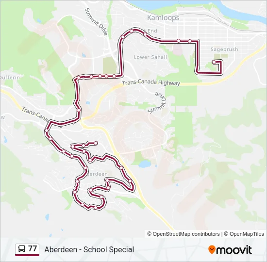 77 Bus Line Map