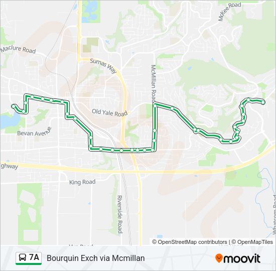 7a Route: Schedules, Stops & Maps - Bourquin Exch via Mcmillan (Updated)