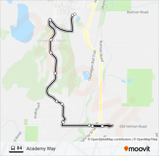84 Bus Line Map