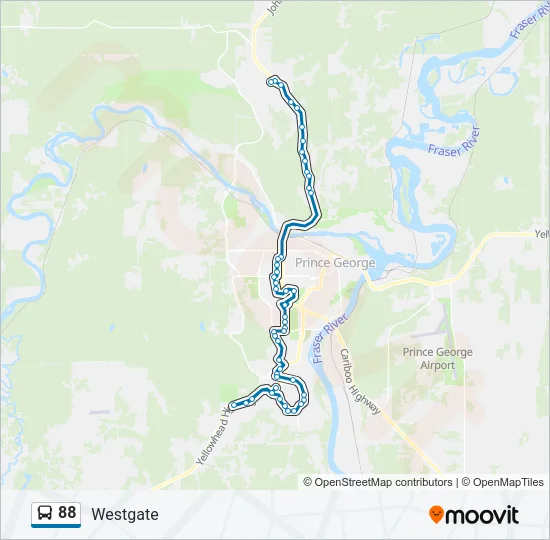 88 Bus Line Map