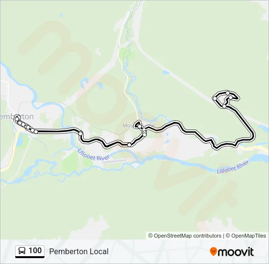 100 Bus Line Map