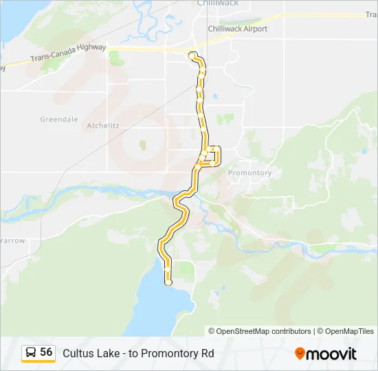 56 Bus Line Map