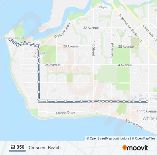 350 Bus Line Map