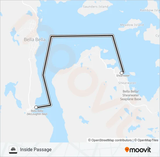 INSIDE PASSAGE Ferry Line Map