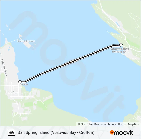 SALT SPRING ISLAND (VESUVIUS BAY - CROFTON) Ferry Line Map