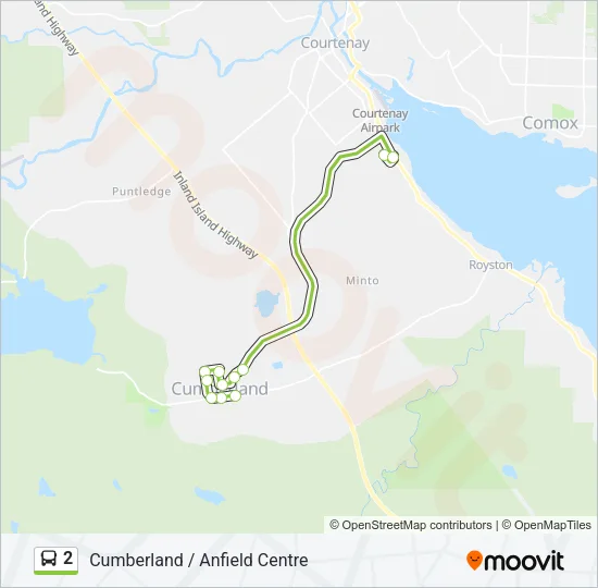 2 Bus Line Map