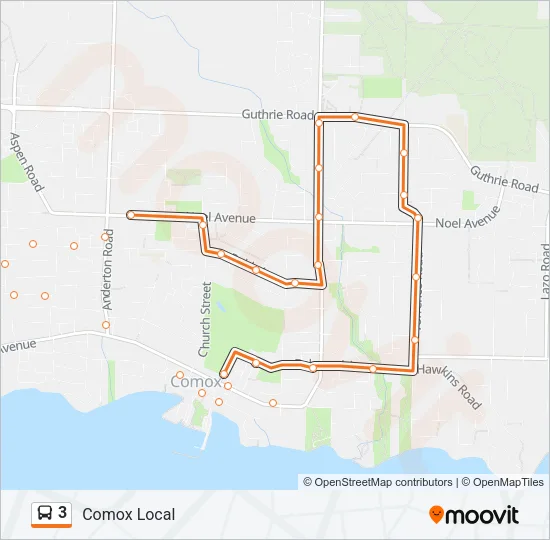 3 Bus Line Map