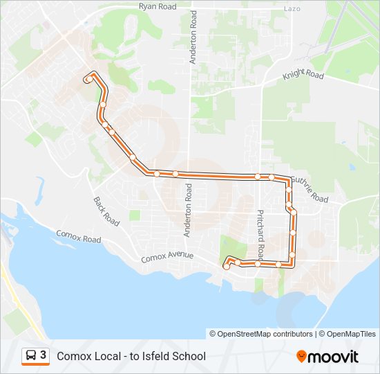 3 Bus Line Map