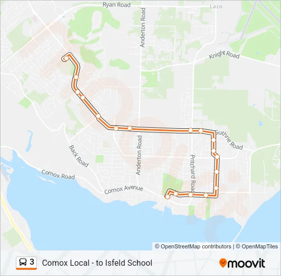 3 Bus Line Map