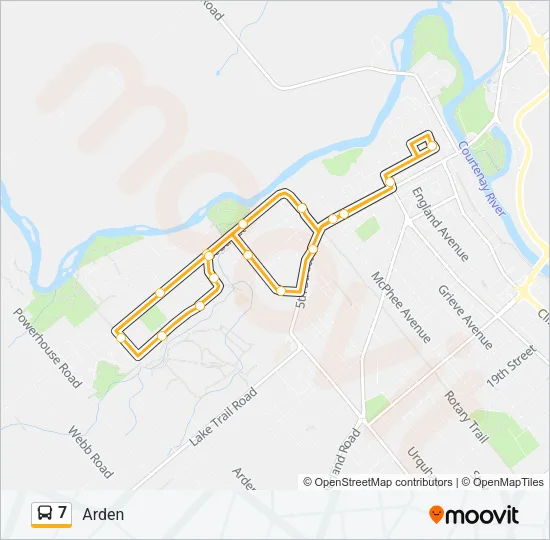 7 Bus Line Map