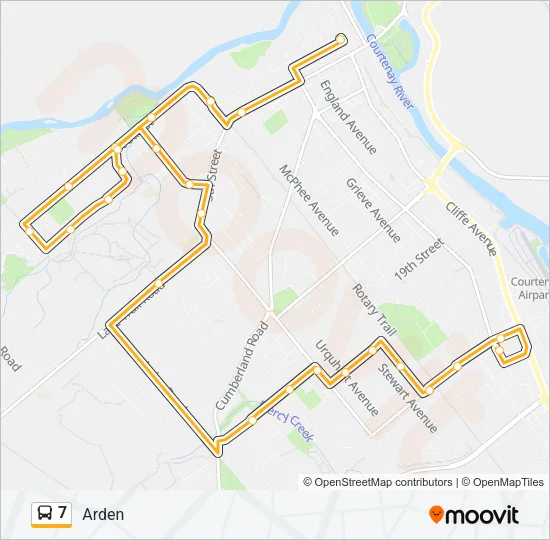 7 Bus Line Map