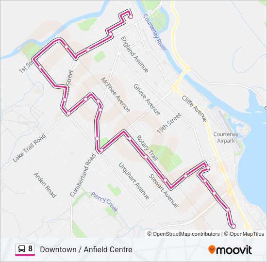 8 Bus Line Map