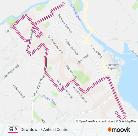 8 Bus Line Map