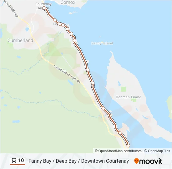 10 Bus Line Map