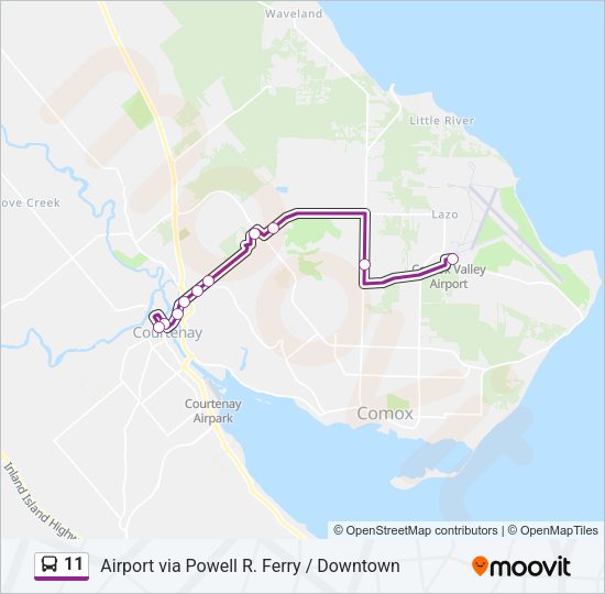 11 Bus Line Map