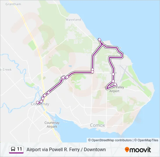 11 Bus Line Map