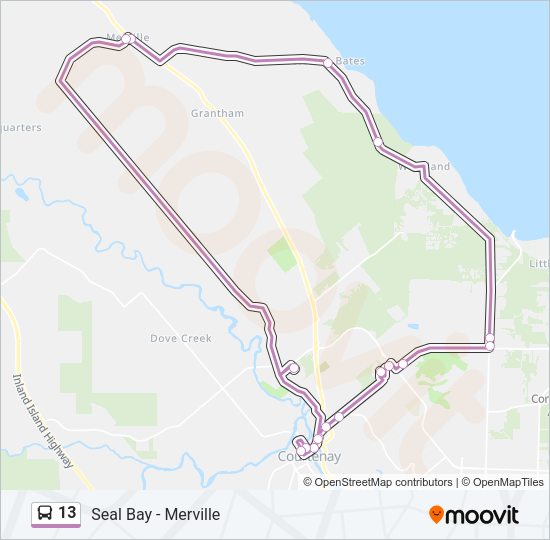 13 Bus Line Map