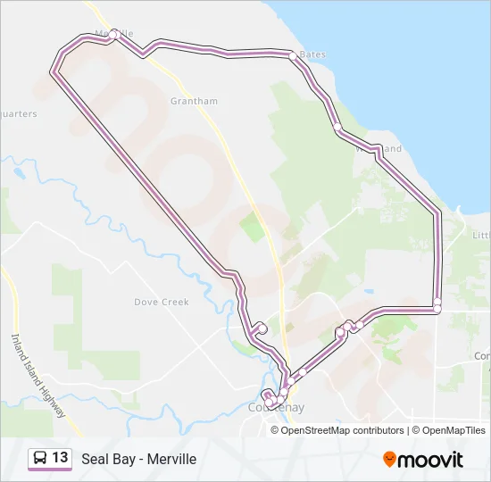13 Bus Line Map