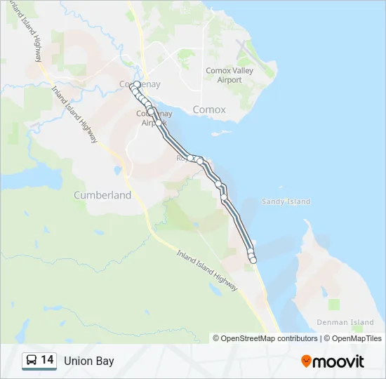 14 Bus Line Map