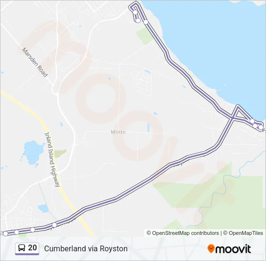 20 Bus Line Map