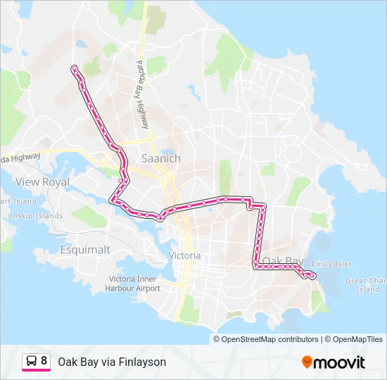 8 Bus Line Map