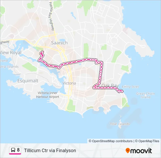 8 Bus Line Map