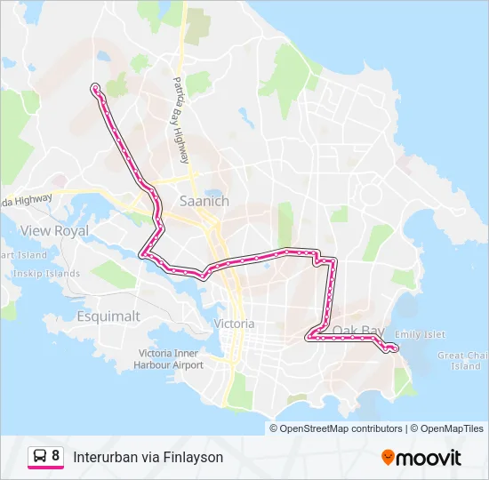 8 Bus Line Map