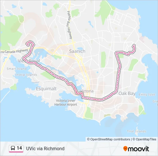 14 Bus Line Map