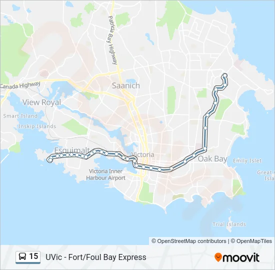 15 Bus Line Map