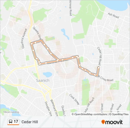 17 Bus Line Map