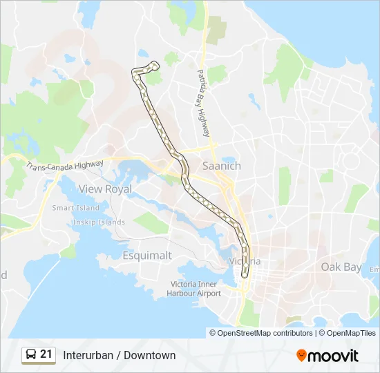 21 Bus Line Map