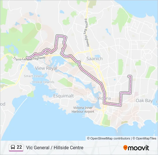 22 Bus Line Map