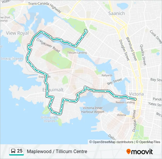 25 Bus Line Map