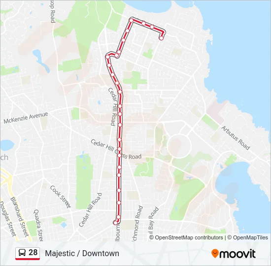 Plan de la ligne 28 de 