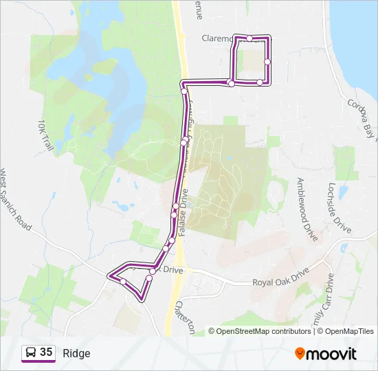 35 Bus Line Map