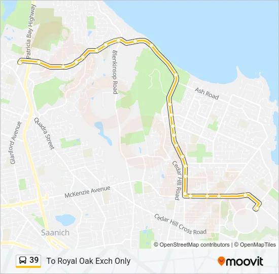 39 Bus Line Map