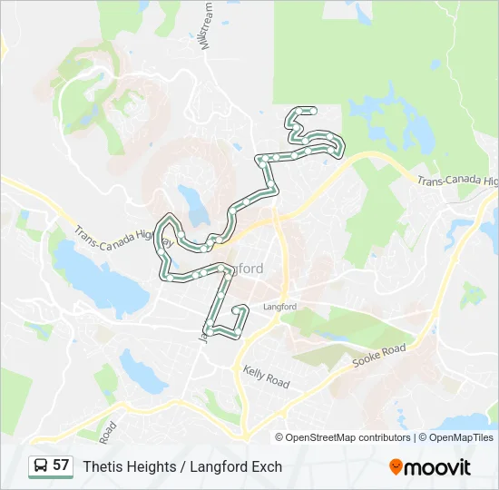 57 Bus Line Map