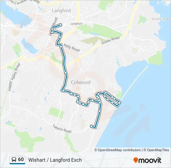 60 Bus Line Map