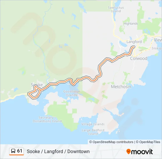 61 Bus Line Map