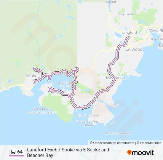 64 Bus Line Map