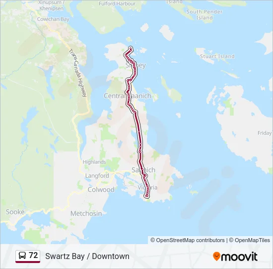 72 Bus Line Map