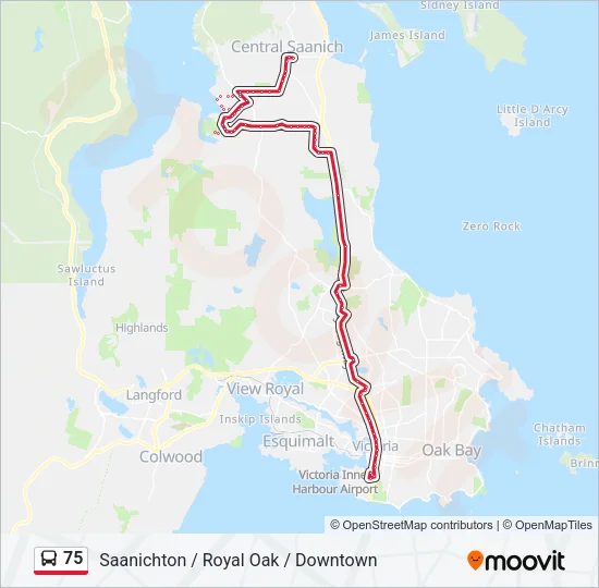75 Bus Line Map