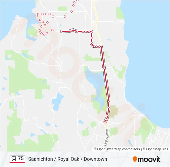 75 Bus Line Map