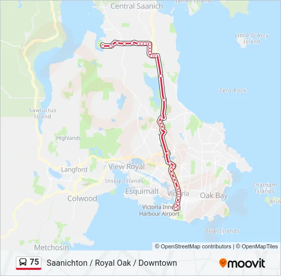 75 Bus Line Map
