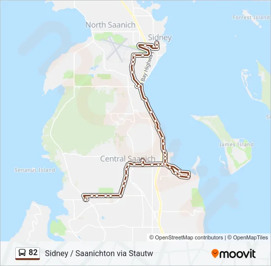 82 Bus Line Map