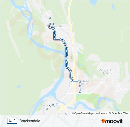 1 Bus Line Map